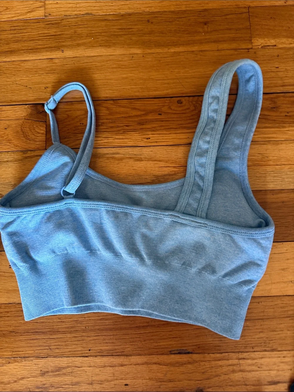 SHEIN Light Blue Seamless Sports Bra & High-Waist Shorts Set - Picture 2 of 4